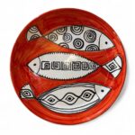 Piatto "Triglie d'Ambra" - in Ceramica di Santo Stefano di Camastra