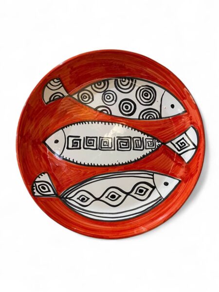 Piatto "Triglie d'Ambra" - in Ceramica di Santo Stefano di Camastra