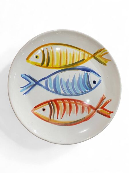 Piatto "Triglie al Tramonto" - in Ceramica di Santo Stefano di Camastra
