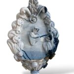 Acquasantiera con cuore Blu - in ceramica di Santo Stefano di Camastra