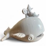 Pesce Balena con Pinocchio - in Ceramica di Santo Stefano di Camastra