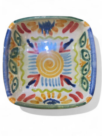 Fondina quadrata classica - BBL - in Ceramica di Santo Stefano di Camastra