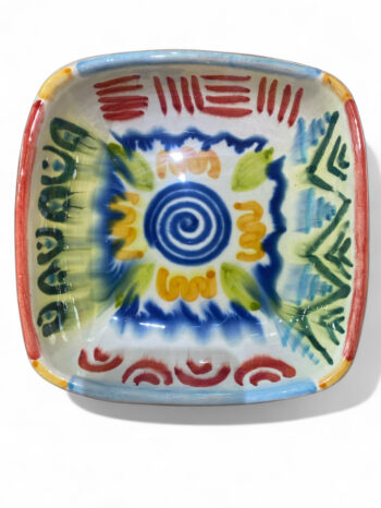 Fondina quadrata classica - BRS - in Ceramica di Santo Stefano di Camastra