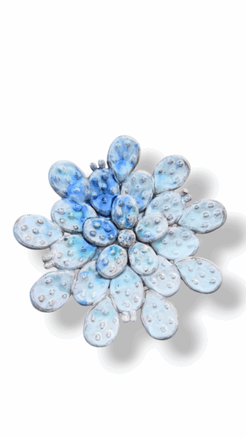 Piatto Pale di Fico - AB - in Ceramica di Santo Stefano di Camastra