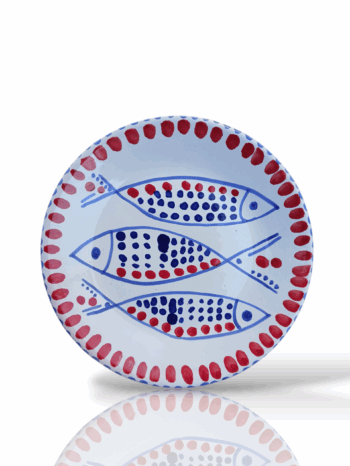 Piatto "Pesci d'autore" - in Ceramica di Santo Stefano di Camastra