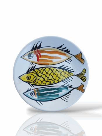 Piatto "Colori e Marinare" - in Ceramica di Santo Stefano di Camastra