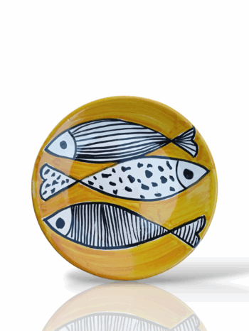 Piatti "Triglie D'Ambra" - in Ceramica di Santo Stefano di Camastra