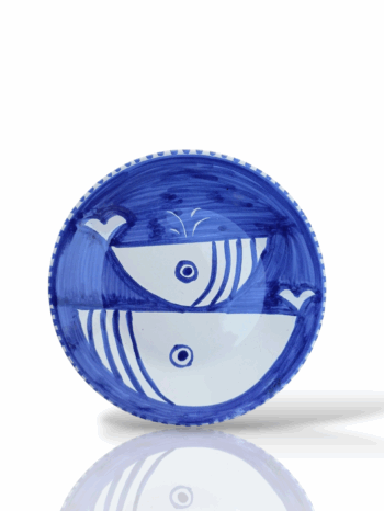 Piatto "Danza delle Balene" - BBL - in Ceramica di Santo Stefano di Camastra