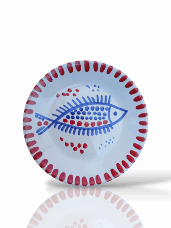 Piatto "Pesce Solitario" - in Ceramica di Santo Stefano di Camastra