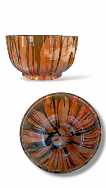 Ciotola circolare Kaleido - in Ceramica di Santo Stefano di Camastra