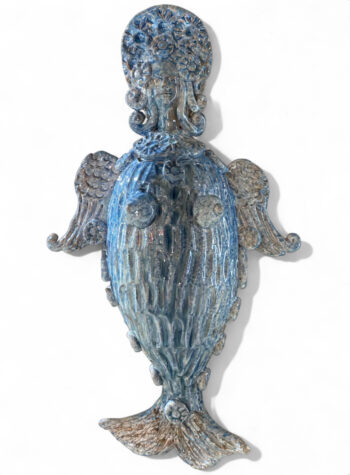 Lighea la Sirena Striata Blu - in Ceramica di Santo Stefano di Camastra