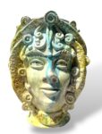Testa Scultura - Elena di Sparta - in Ceramica di Santo Stefano di Camastra