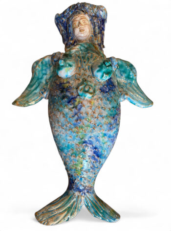 Lighea la Sirena Multicolor Blu - in Ceramica di Santo stefano di Camastra