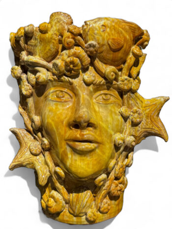 Testa Mitologica Ligea - in Ceramica di Santo Stefano di Camastra