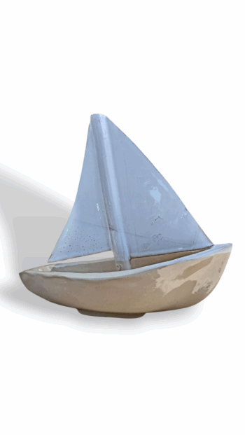 Barca a vela - BB - in Ceramica di Santo Stefano di Camastra