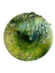 Centrotavola Verde con Limoni - in Ceramica di Santo Stefano di Camastra