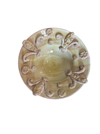 Piatto con Ghirigori - in Ceramica di Santo Stefano di Camastra