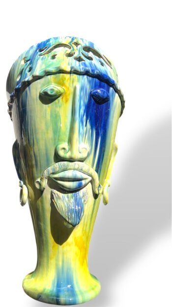 Re Sileno Multicolor - in Ceramica di santo Stefano di Camastra
