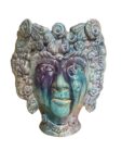 Testa di Donna con Uva - in Ceramica di Santo Stefano di Camastra