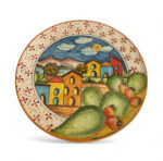 Piatto Naif Pale di Fico D'india - in Ceramica di Santo Stefano di Camastra