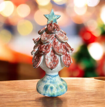 Albero di Natale Sfumato Bordeaux - in Ceramica di Santo Stefano di Camastra