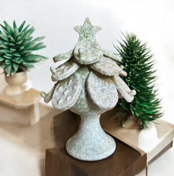 Albero di Natale Puntini Verde - in Ceramica di Santo Stefano di Camastra