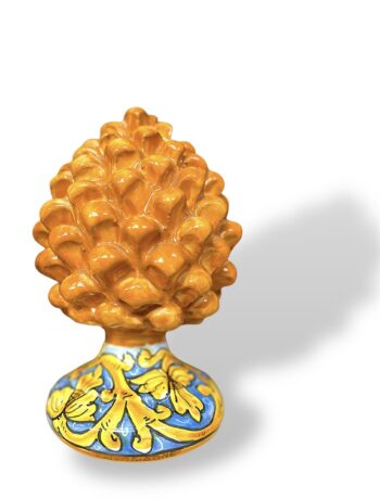 Pigna Arancione con Piede - in Ceramica di Santo Stefano di Camastra