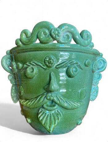 Vaso Sikano Verde - in Ceramica di Santo Stefano di Camastra