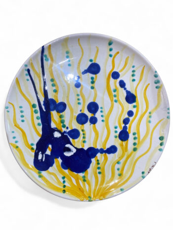 Piatto Alga Gialla - in Ceramica di Santo Stefano di Camastra
