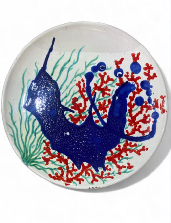 Piatto Corallo - in Ceramica di Santo Stefano di Camastra