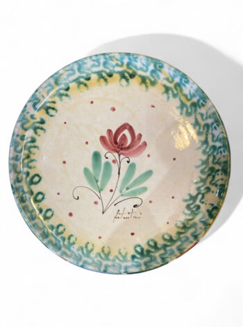 Piatto Fiore - in Ceramica di Santo Stefano di Camastra