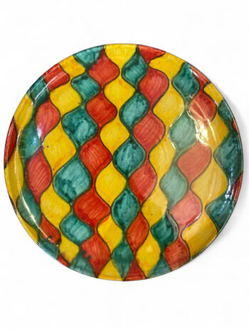 Piatto decoro Astratto- in Ceramica di Santo Stefano di Camastra