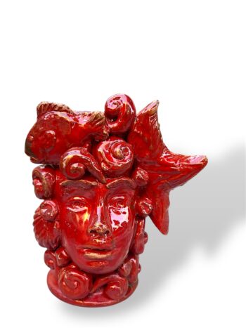 Testa di Moro Donna Marina - in ceramica di Santo Stefano di Camastra