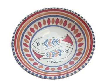 Insalatiera con Pesci - in Ceramica di Santo Stefano di Camastra