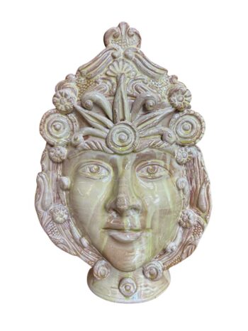 Testa Donna Mitologica - in Ceramica di Santo Stefano di Camastra