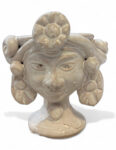 Coppetta Donna con Orecchini - in Ceramica di Santo Stefano di Camastra