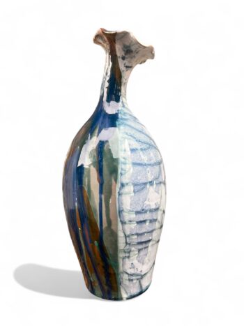 Vaso Bottiglia Flower - in Ceramica di Santo Stefano di Camastra