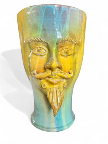 Vaso Testa di Moro - in Ceramica di Santo Stefano di Camastra