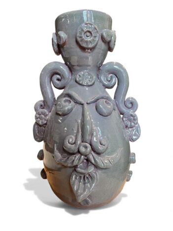 Bottiglia Sikana Grigia - in Ceramica di Santo Stefano di Camastra