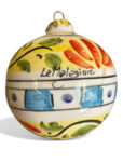 Palla di Natale Fiore - in Ceramica di Santo Stefano di Camastra