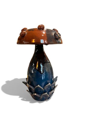 Fungo con applicazioni - in Ceramica di Santo Stefano di Camastra