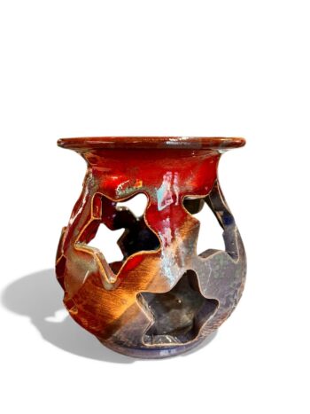 Porta Candela Natalizio - in Ceramica di Santo Stefano di Camastra