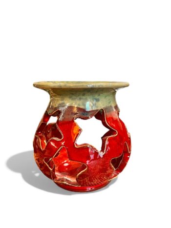 Porta Candela Natalizio - in Ceramica di Santo Stefano di Camastra