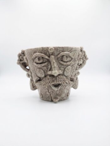 Vaso Sikano Effetto Marmo M/B - in Ceramica di Santo Stefano di Camastra