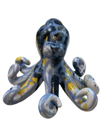 Polpo Piccolo B/G - in Ceramica di Santo Stefano di Camastra