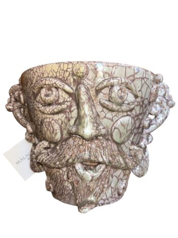 Vaso Sikano Effetto Marmo M/B - in Ceramica di Santo Stefano di Camastra