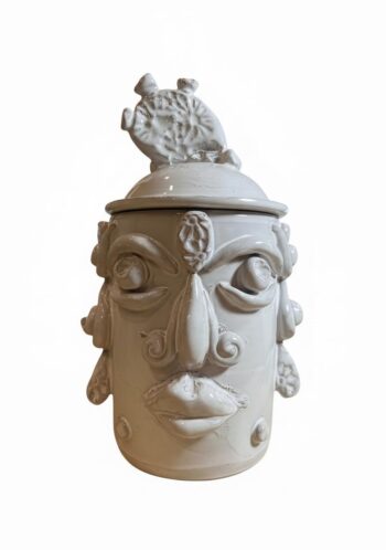 Barattolo Sikano Pala di Fico - in Ceramica di Santo Stefano di Camastra