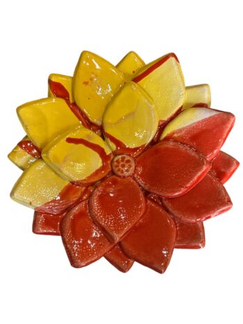 Fiore di Loto G/R - in Ceramica di Santo Stefano di Camastra