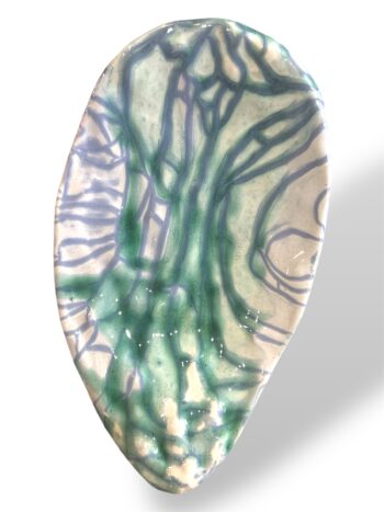 Pala di Fico D'india Effetto Marmo - in Ceramica di Santo Stefano di Camastra