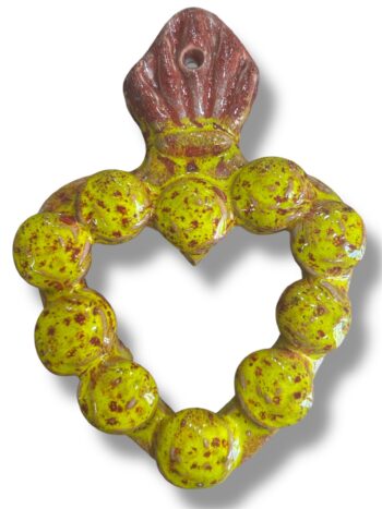 Cuore Sacro G/R - in Ceramica di Santo Stefano di Camastra